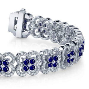 Blossoming Beauty Gemstone Diamond Bracelet