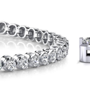 3 Prong Dreams Tennis Bracelet In Platinum Or Gold