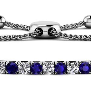 Diamond Dreams Adjustable Bracelet with Gemstones