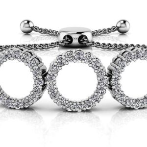 Adjustable Circle Link Diamond Bracelet