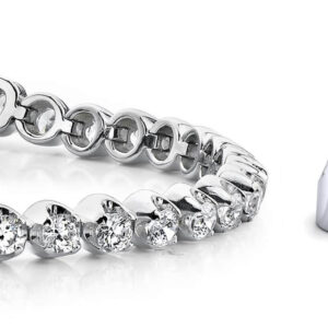 Solid Nugget Diamond Tennis Bracelet
