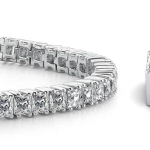 Princess Cut Diamond Strand Tennis Bracelet In White Yellow Or Rose Gold