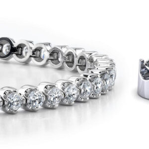 Classic Prong Set Tennis Bracelet Available In 14K 18K Yellow White Or Platinum