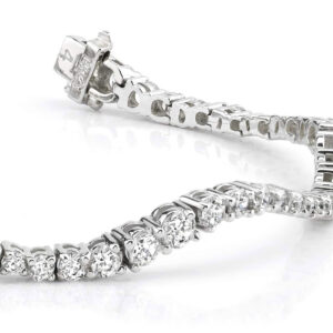 Classic Wave Journey Bracelet In 14K 18K White Yellow Rose Gold Or Platinum