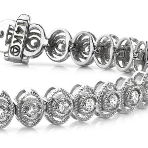 Vintage Oval Link Diamond Bracelet