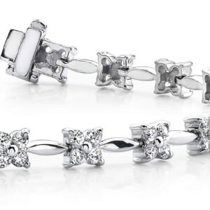 Flower Link Diamond Bracelet
