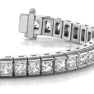 Milgrain Edge Diamond Bracelet
