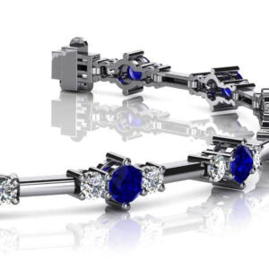 Brilliant Diamond And Gemstone Bracelet