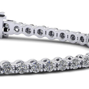 Classic Link Diamond Tennis Bracelet In White Gold Yellow Gold And Platinum