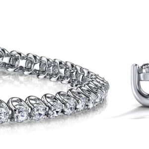 Scoop Link Diamond Yellow Or White Gold Tennis Bracelet