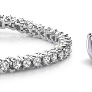 Six Prong Diamond Tennis Bracelet In Yellow Gold White Gold And Platinum