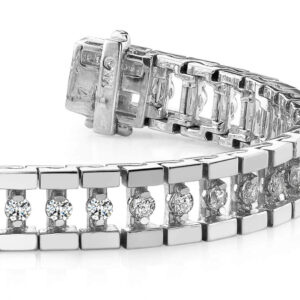 Track Link Diamond Bracelet