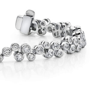 Diamond Bubble Bracelet In White Yellow Gold Or Platinum