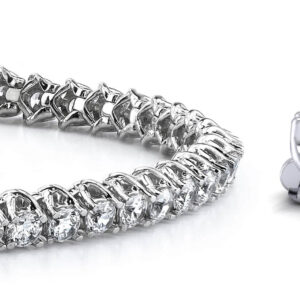 Scoop Link Diamond Strand Tennis Bracelet