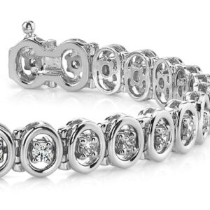 Classic Two Tone Oval Link Bracelet Available In Gold Or Platinum