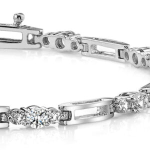 Rectangle Link Diamond Bracelet