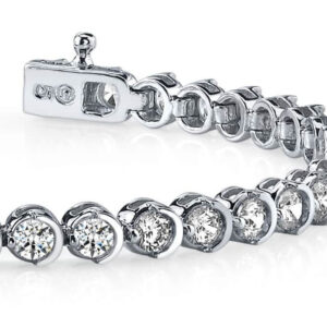 Half Moon Link Diamond Tennis Bracelet