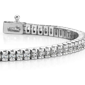 Channel Set Box Link Diamond Tennis Bracelet