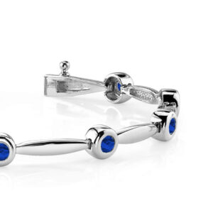 Bezel Set Gemstone Bracelet