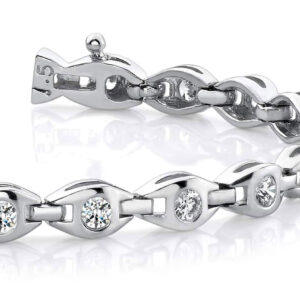 Linked Eye Diamond Bracelet