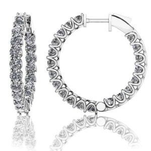 Small Diamond Huggie Hoop Earrings