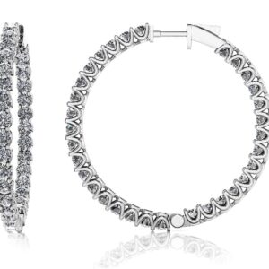 Large Hoop Diamond Earrings