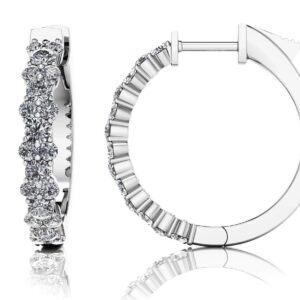 Delightful Diamond Hoop Earrings