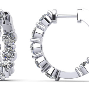 Luxury Inside Out Diamond Hoop Earrings