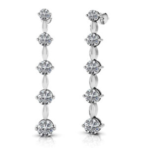 Graduated Diamond Journey Earrings