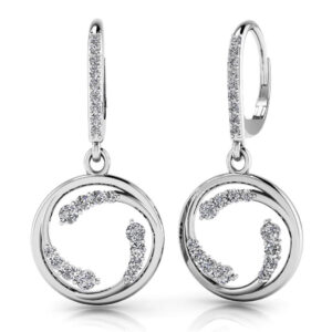 Diamond Wave Hoop Earrings