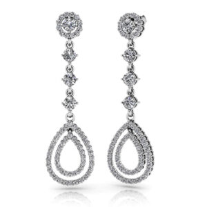 Designer Double Drop Diamond Earrings