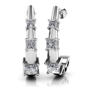 Diamond Horn Earrings Available In 14K 18K Yellow White Or Platinum