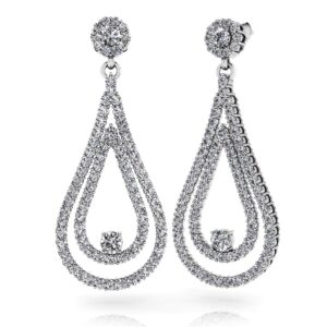 Double Drop Diamond Swing Earrings