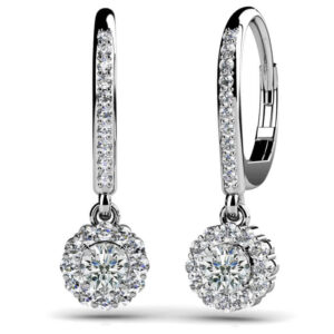 Stylish Diamond Drop Earrings In 18K 14K White Gold Yellow Gold Or Platinum