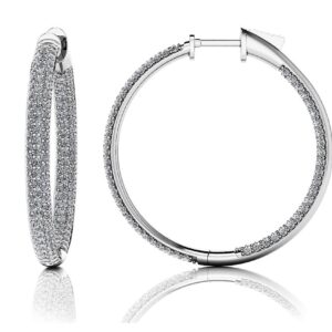 Triple Row Inside Out Diamond Earrings Medium