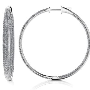 Triple Row Inside Out Diamond Earrings Extra Large