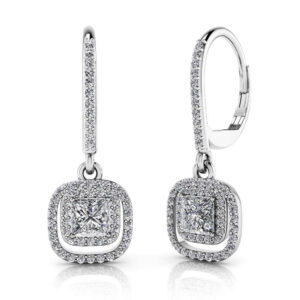 Day To Night Diamond Drop Earrings In 14K Or 18K White Gold Yellow Gold Or Platinum