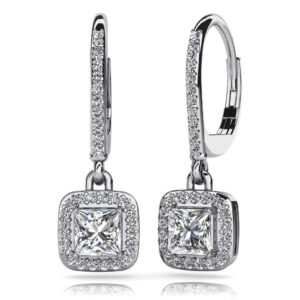 Princess Cut Diamond Allure Earrings In Gold Or Platinum
