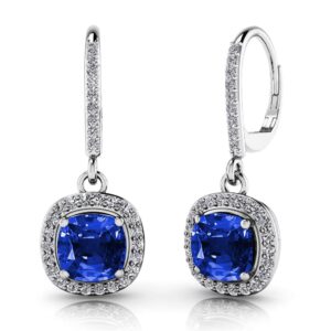 Ravishing Cushion Cut Gemstone Drop Earring