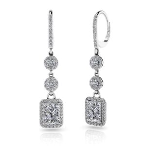 Extravagant Diamond Drop Earrings In Gold Or Platinum