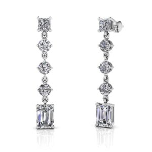 Elegant Multi Shape Diamond Earrings