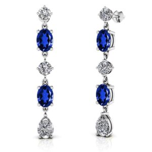 Celebration Diamond And Gemstone Drop Earrings
