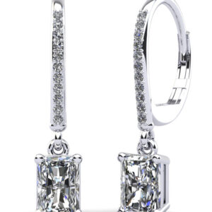 Modern Chic Emerald Cut Drop Earrings