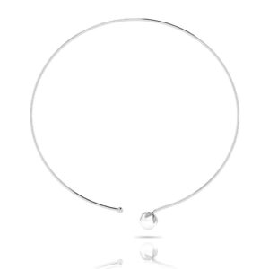 Single Pearl Flexible Gold Necklace