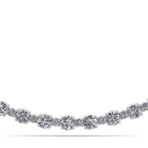 Alternating Diamond Tennis Necklace