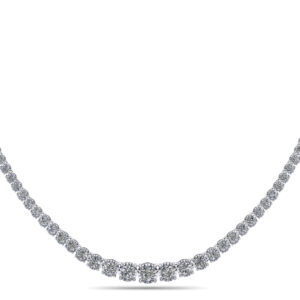 Diamond Crown Tennis Necklace
