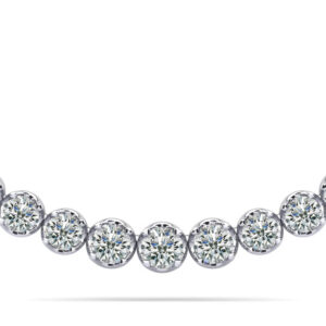 Classic Strand Necklace With Graduated Diamonds And Chain