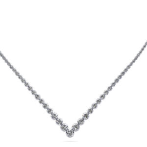 Ravishing V Neck With Graduated Diamonds