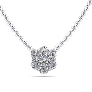 Flower Burst Diamond Pendant