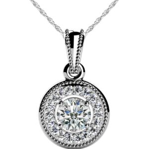 Center Diamond Circle Pendant